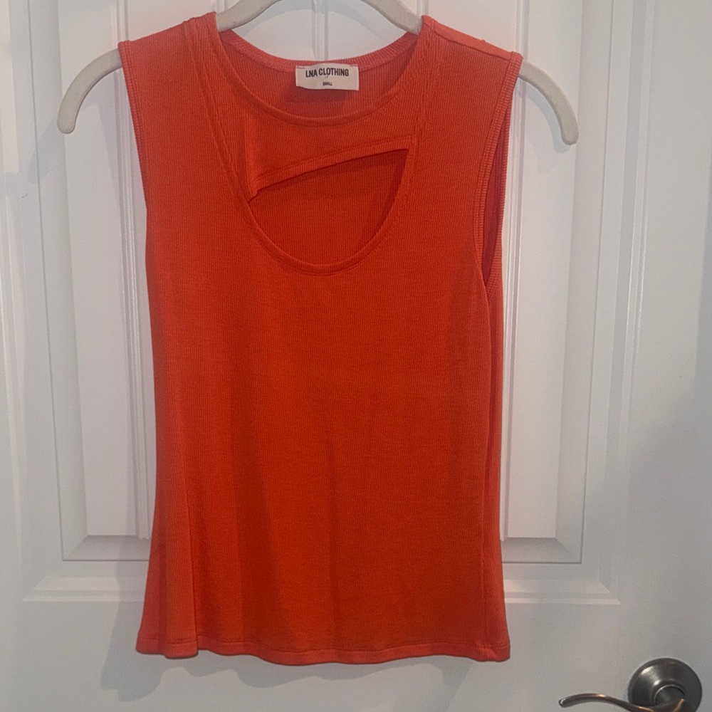 LNA Women's Orange Sleeveless Top